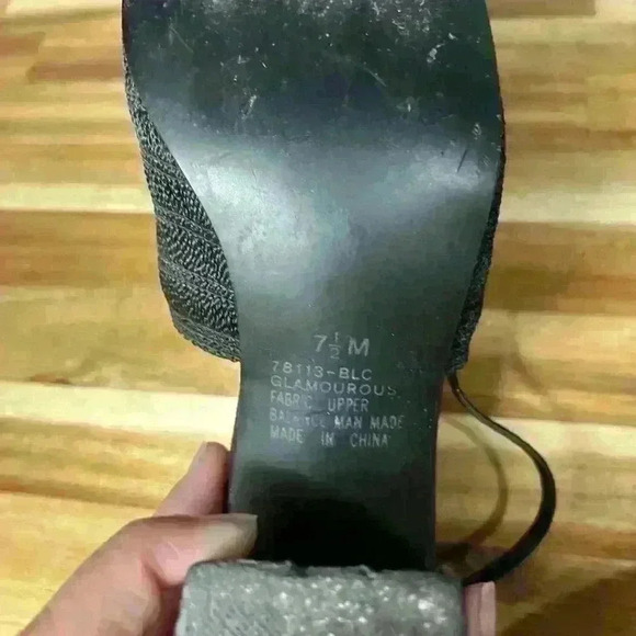 Tootsies vintage sling back knit square toe chunky block heels Sz 7.5. - Picture 4 of 7